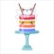 Cute Kawaii Birthday Celebration Party Cake