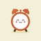 cute and kawaii character of alarm clock. Cute smiling happy alarm time clock. Vector flat cartoon character illustration icon