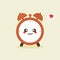 cute and kawaii character of alarm clock. Cute smiling happy alarm time clock. Vector flat cartoon character illustration icon