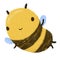 Cute Kawaii Happy Funny Honey Bee flying