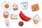 Cute Kawaii Icon Illustration Character Cartoon Vector Face Design background food japanese element sweet emoji graphic emoticon,