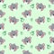 cute and kawaii koala and leaves seamless pattern