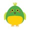 Cute kawaii parrot character. Children style, vector illustration