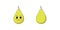 Cute Kawaii Pear, Cartoon Ripe Fruit. Vector