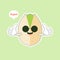 cute and kawaii Pistachio nuts character in the shell. Open and fried fresh organic food. Singles and group. Nuts vector