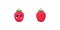 Cute Kawaii Raspberry, Cartoon Ripe Fruit. Vector