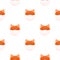 Cute Kawaii Shiba, Fox. Animal seamless pattern. Vector