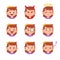 cute kid face expression emoji emoticon set