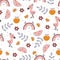 Cute kids background with flamingo