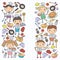 Cute Kids Chef on white background Children cooking Kitchen children Cooking lessons