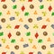 Cute kids pattern with geometric animals stickers