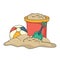 Cute Kids Sand Playing Tool Beach Toys Summer vector illustration