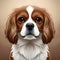 Cute King Charles Cavalier puppy - ai generated image