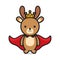 cute king deer mascot character