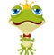 Cute king frog posing