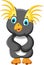 Cute king penguin cartoon posing