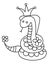 Cute King Snake Coloring Page for Kids