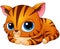 Cute kitten cartoon laying down