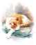 Cute Kitten Sleeping Watercolor Pet Cat Portrait Illustration Hand Painted