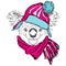 Cute koala in a cap and scarf. Koala vector. Greeting card with bear. Australia. Winter. Skier.