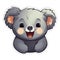 Cute koala cartoon character. Vector illustration of a cute koala.