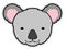 Cute koala face dotted sticker