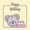 Cute koala happy birthday card