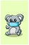 Cute koala wearing mask kawaii cartoon illustration