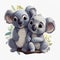 Cute koalas sticker