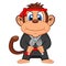 Cute Kung fu Monkey Cartoon