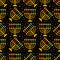 Cute Kwanzaa seamless pattern with seven kinara candles and dots, stars, in traditional African colors - black, red