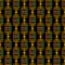 Cute Kwanzaa seamless pattern with seven kinara candles in traditional African colors - black, red, green on black