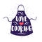 Cute label with apron and lettering text Love Cooking on white background. Vector illustration for greeting cards, decoration, pri