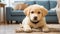 Cute labrador puppy room adorable beautiful comfortable friend companion