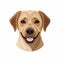 Cute Labrador Retriever Dog Icon Emoji