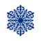 Cute lacy blue snowflake background.