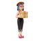 Cute Lady 3D Cartoon Illustration holding a pretty gift