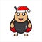 cute ladybug mascot on christmas day