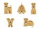 cute lakeland terrier sticker set