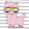 Cute Lama with sun glasses