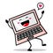 Cute laptop mascot vector illustration