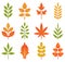 Cute leaves vector