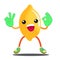 Cute lemon cartoon mascot character cool expression