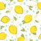 Cute lemon and leafs pattern.