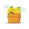 Cute lemon mascot in the box