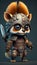 Cute Lemur Animal Warrior 3D Game Model Generative AI