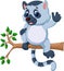 Cute lemur cartoon