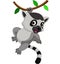 Cute lemur cartoon