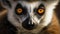 Cute lemur staring, its small eyes focused on the camera generated by AI