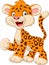 Cute leopard cartoon